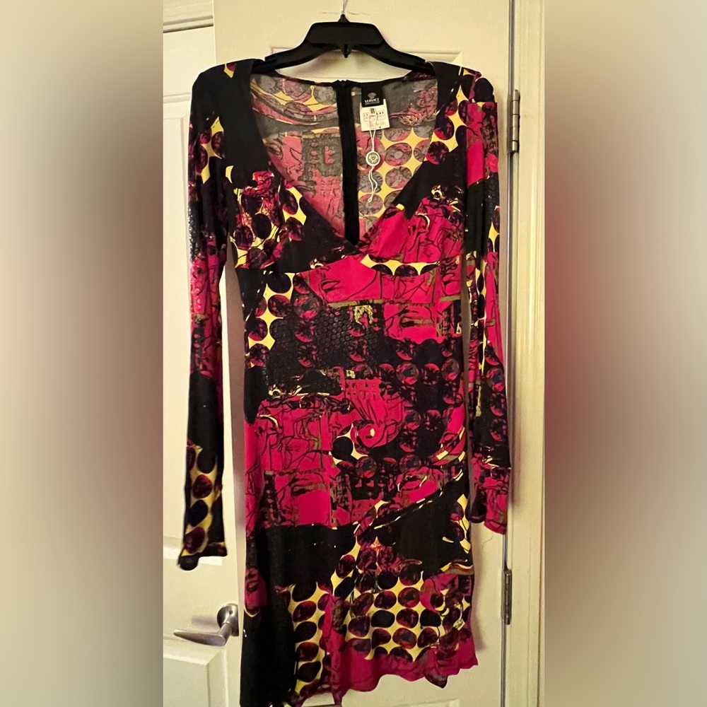 Versace couture Baroccodile-print dress